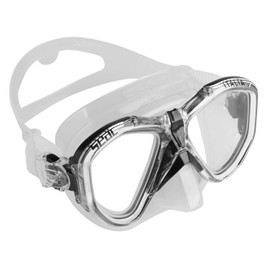 SEAC Unisex's Italia Mask for Professional and Recreational Diving and Snorkeling, Transparent/Black, regular fit