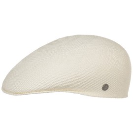 LIERYS Panama Straw Cap - Flat Cap Made of 100% Panama Straw - Straw Cap Men/Women - Summer Cap Made in Italy - Flat Cap Spring/Summer - Flat Cap, natural