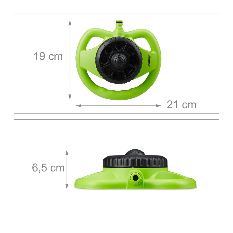 Relaxdays Large Area Sprinkler with 8 Options, 78m², 1/2” Water