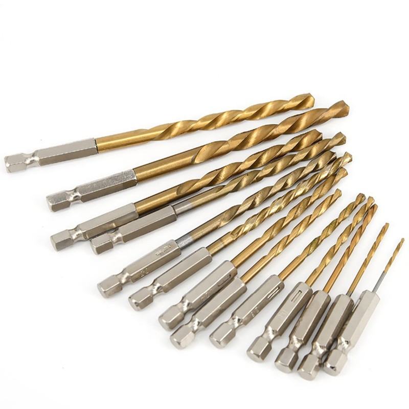 26-Piece Hexagonal Drill Bit Set, 1.5-6.5 mm Drill Bit with