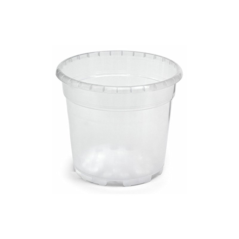 VESSEL TRANSPARENT PLASTIC IDEAL FOR ORCHIDS DIAMETER CM 21