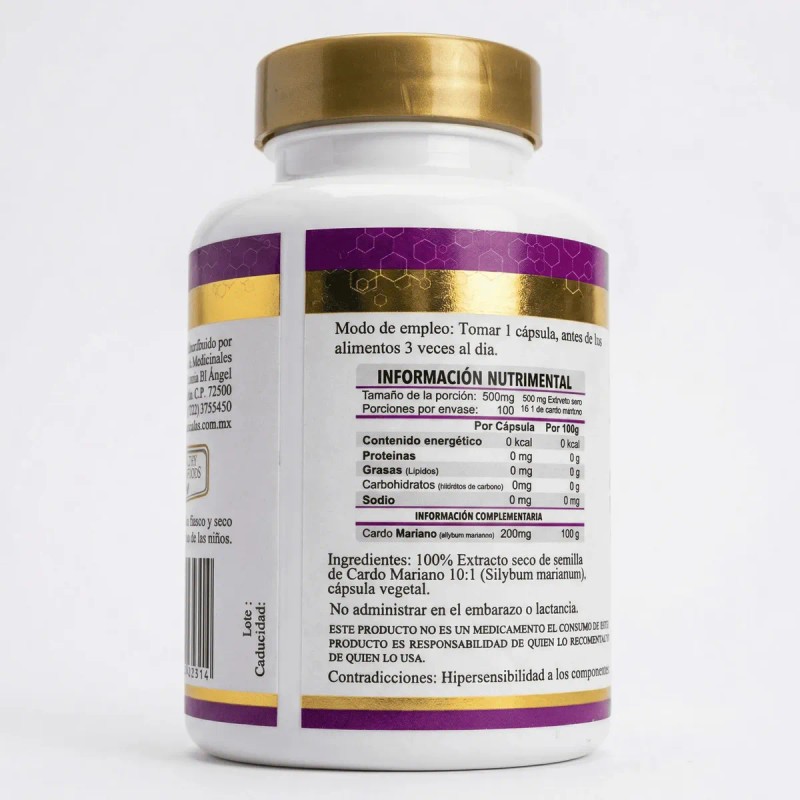 Healthy Superfoods Cardo Mariano Capsulas 500mg Sabor Natural