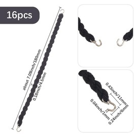 SOFPLATE 1 Box 16PCS Black Boot Bands Military Pant Straps Elastic Boot Blousers Legging Straps with Metal Hooks for Army Navy Air Force Hiking Climbing Cycling Outdoor Sports Accessories Men Women