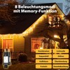 SALCAR LED Eisregen Lichterkette Außen 10m, Lichtervorhang Fenster Weihnachten Innen