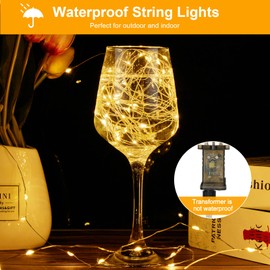 Fairy Lights Plug in, 15M 150LEDs String Lights, 8 Modes Warm White Copper Wire Fairy Lights with Remote, Waterproof Fairy Lights Mains Powered, Wire Lights for Indoor Outdoor Wedding Christmas