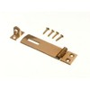 SECURITY HASP AND STAPLE FOR PAD LOCKS BRASS 63MM WITH SCREWS ( pack of 2 )