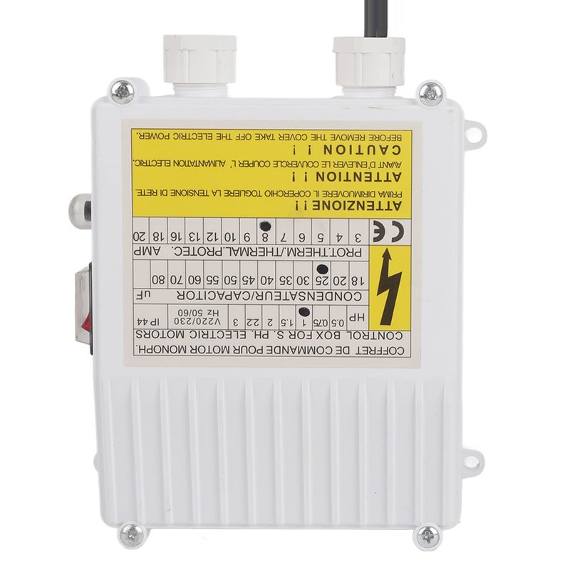 Pump Control Box in Thermal Circuit Breaker Controller, ABS, Copper