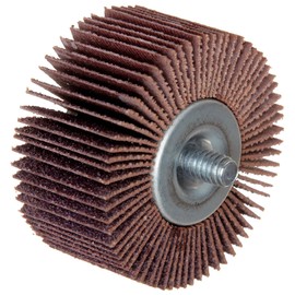 Merit High Performance Quick-Change Mini Grind-O-Flex Abrasive Flap Wheel, Threaded Shank, Ceramic Aluminum Oxide, 2" Dia., 3/4" Face Width, Grit 120, 25000 Max RPM (Pack of 10)