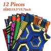Qililandiy Pack of 12 African Fabric Ankara Wax Print Fabric