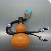 XYwsh Handmade Open Gourd Pendant Blue Pendant Chinese Knot Keychain,