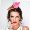 Healeved 3pcs Facial Headband Cute Ice Cream Design Durable for