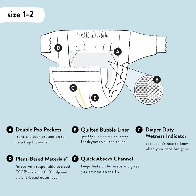 The Honest Company Clean Conscious Diapers | Plant-Based, Sustainable |