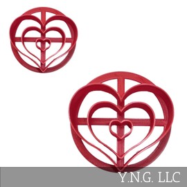 Heart Pattern Set of 2 Sizes Concha Cookie Cutters Mexican Sweet Bread Stamps Made in USA PR1757
