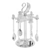 Swan Coffee Spoons Set Mirror Polished Strong Construction Swan Base