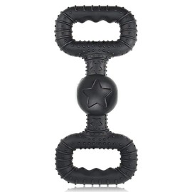BiteKing Natural Rubber Dog Toys for Large Aggressive Chewers - Lifetime Replacement - Tough Tug War Dog Toy for Large Dogs Tooth Clean, Black