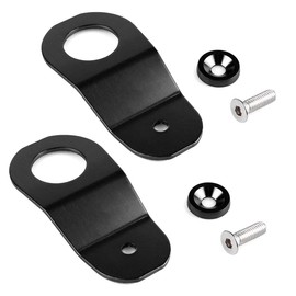 2 Pack Black Aluminum Radiator Stay Mount Bracket With Washer Kit for H-onda 96-00 Civic EK 94-01 Acura Integra DC 00-09 S2000 AP