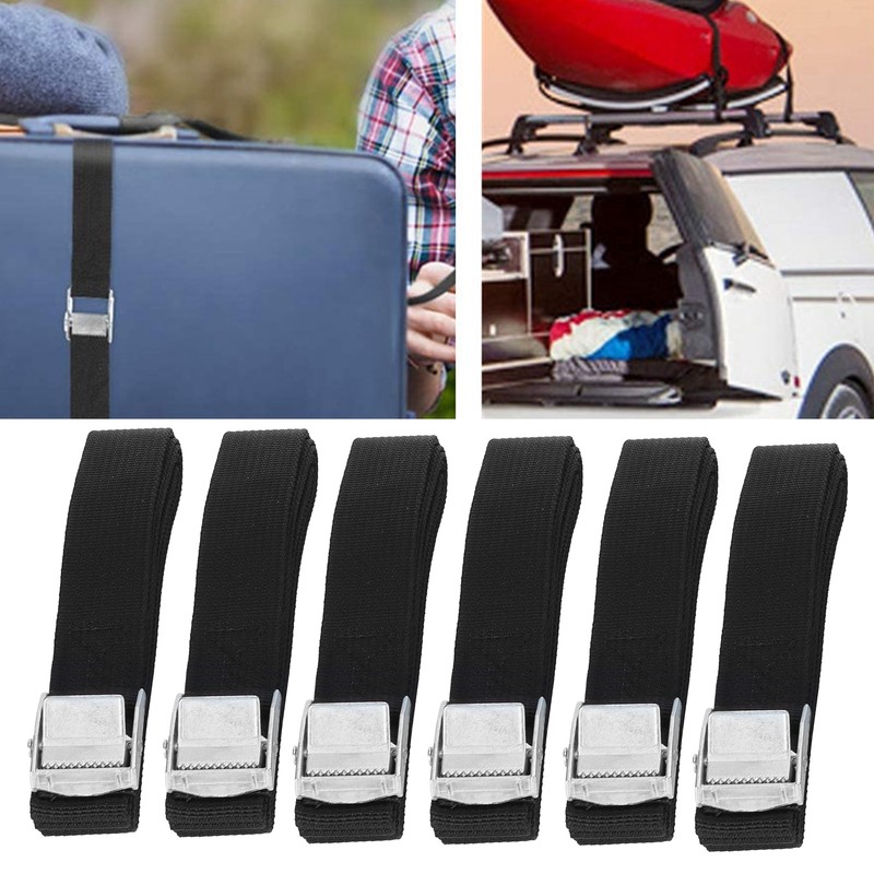 6PCS Heavy Duty Lashing Straps Adjustable Buckle Tie Down Straps