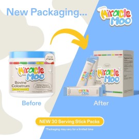 Proteína Miracle Moo Calostro Bovino 54 g Sin Sabor