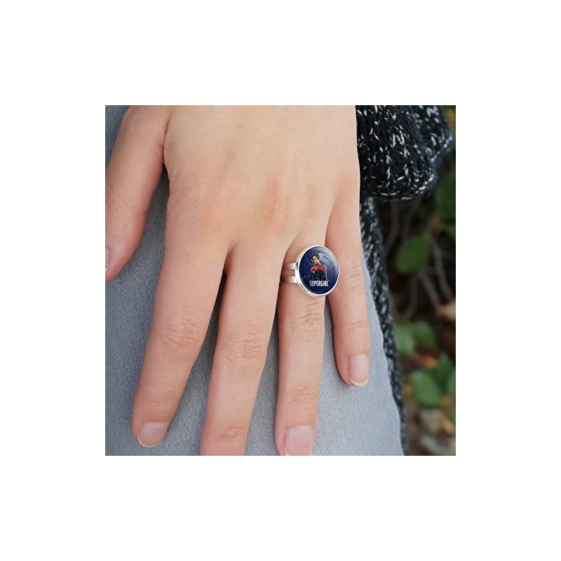 The Flash Supergirl Silver Plated Adjustable Novelty Ring
