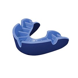 OPRO Silver Level Mouth Guard | Gum Shield for Rugby, Hockey and Other Contact Sports (Adult, Blue)
