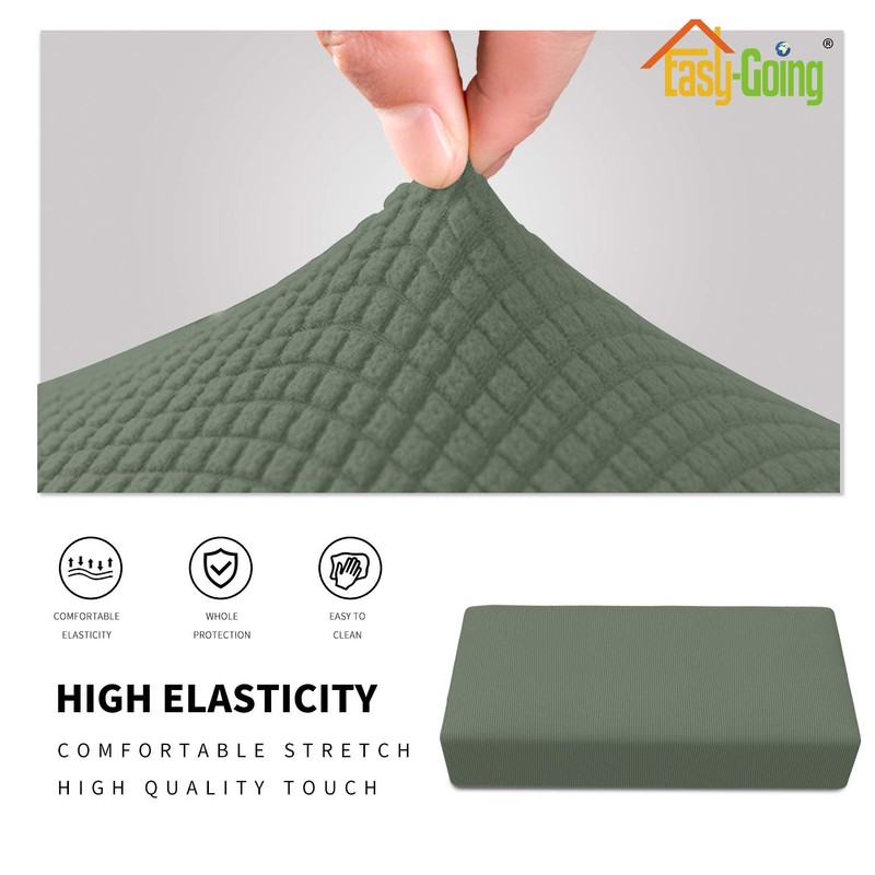 Easy-Going Stretch Ottoman Cover Folding Storage Stool Furniture Protector Soft