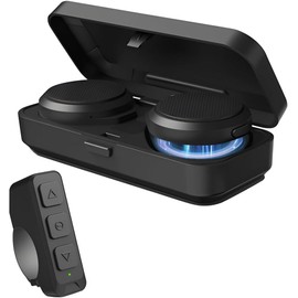 OBEST Earphone Headset Motorcycle Helmet Speakers, Earphone Earpiece with Noise Canceling Mic, Hands-Free Headphones for Business and Driving, Headphones with Charging case for Helmet