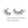 Ruairie False Eyelashes Natural Half Lashes With Clear Band 5