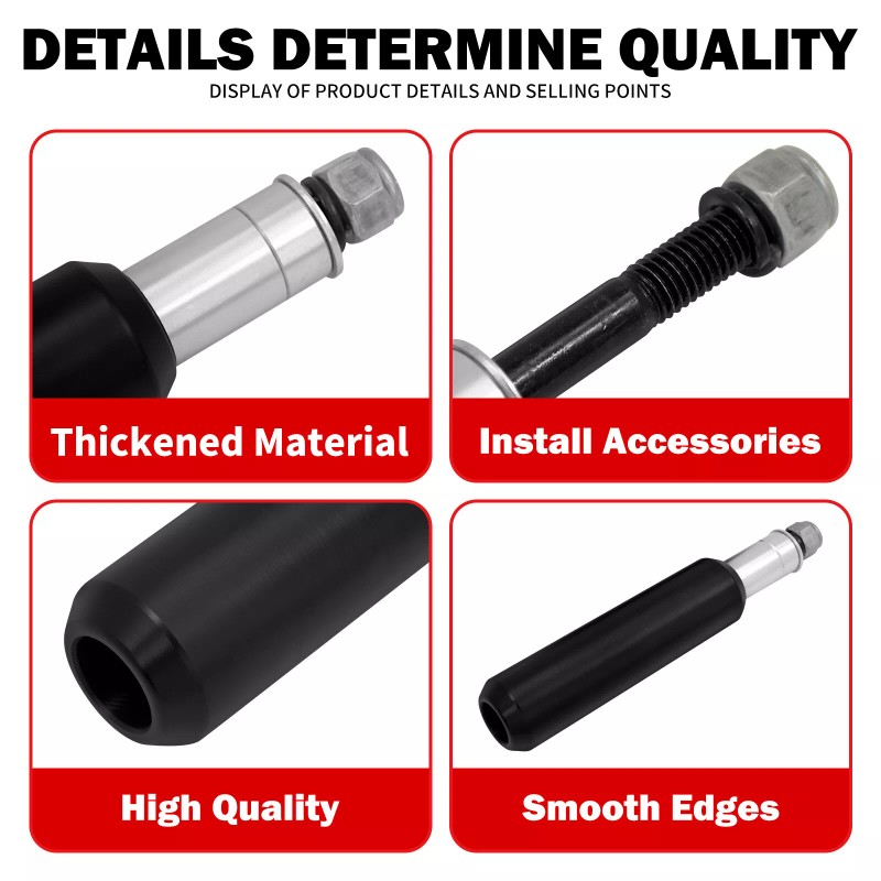 HDBUBALUS 6" Upper Shock Mount Frame Sliders For Harley Sportster