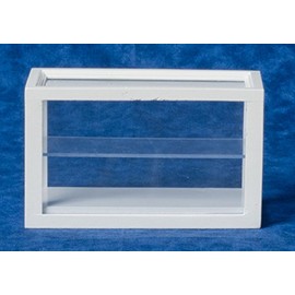 Dolls House Miniature Furniture White Wooden Shop Fitting Display Case Counter