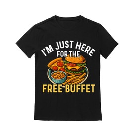 InnoBeta Funny Cruise Shirt for Men Adults T-Shirt I'm Just Here for The Free Buffet, XL Black