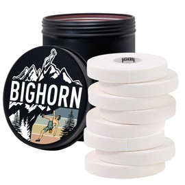 Bighorn Athletics Climbing Finger Tape with Retro Design Male Climber Tin Canister, 0.5-Inch x 45-feet, 8-Rolls, White
