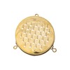 Creative Co-Op Round Stainless Steel Footed Grater, Gold Finish