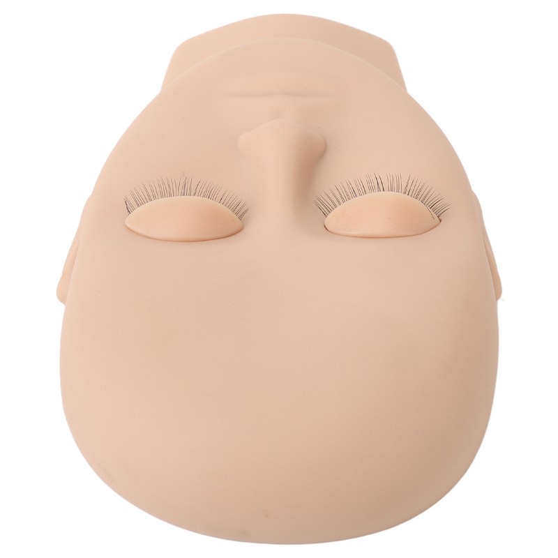 Lash Mannequin Head Reusable Soft Touch Rubber Replaced Eyelids Mannequin