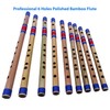 Professional 6 Holes Polished Bamboo Flute - (Indian Flute) With