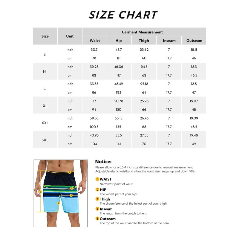 SHEKINI Mens Quick Dry Swimming Trunks with Compression Liner 2