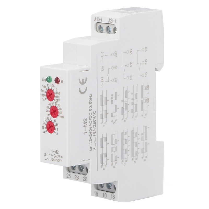 Time Relay Multifunctional Normally Open DIN Rail Delay Timer Switch