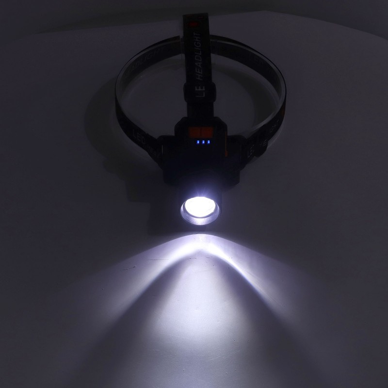 Head Lamp USB Rechargeable 3 Light Modes LED Lens 1500lm