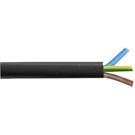 Pro Elec PEL01109 0.50 mm2 2183Y 3-Core mains Cable, 3A, Black, 10 m