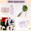 Dulinkas 4 Rolls Chiffon Silk Ribbon Frayed Edge Chiffon Ribbon