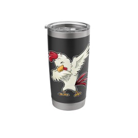 Dabbing Chicken Funny Farmer Farm Boys Girls Men Dab Dance Stainless Steel Insulated Tumbler