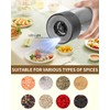 CIRCLE JOY Electric Salt and Pepper Grinder Set Rechargeable Salt