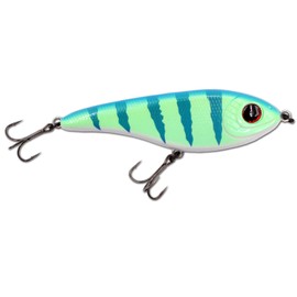 Angel-Berger Wild Devil Baits Pike Master Jerkbait Jerk Wobbler Hardbait (Blue Tiger, 12 cm / Sinking)