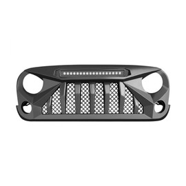 American Modified Gladiator Vader Easy Installation Front Grille Cover for 2007-2018 Jeep Wrangler, JK/JKU, Rubicon, & Sahara Sport w/LED Lights