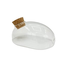 Silver Circle Products Unique Gardener: Glass Terrarium - Mouse with Cork Lid - Gardening Planter, Glass, for Succulents, Herbs, Plants, Flowers & More