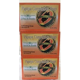 Papaya Complexion Soap 200g Beauty Bar with Papaya Oil (Pack Of 3)