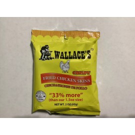 WALLACE’S Crispy Fried Chicken Skin 2 Oz. Bags - 8 Packs. Chicharrones De Pollo