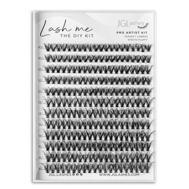 JGLashes - Extensiones de pestañas en racimo DIY Cluster lash me. medidas 8-15mm, curvatura D, banda ultra fina. Extensiones de pestañas premium. (Fluffy and cute)