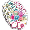 (3Pcs) Floral Stethoscope Sticker Nurse Sticker ER Healthcare Sticker Nursing