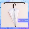 Jexine 4 Pcs Kid's Clear Bubble Umbrella Transparent Umbrella with