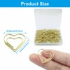 Kemcatui 100Pcs Gold Heart Shaped Paper Clips, Mini Lovely Paperclips